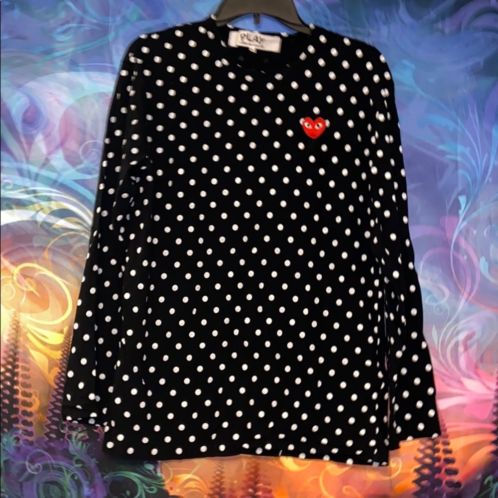 Black and white polka dot shirt